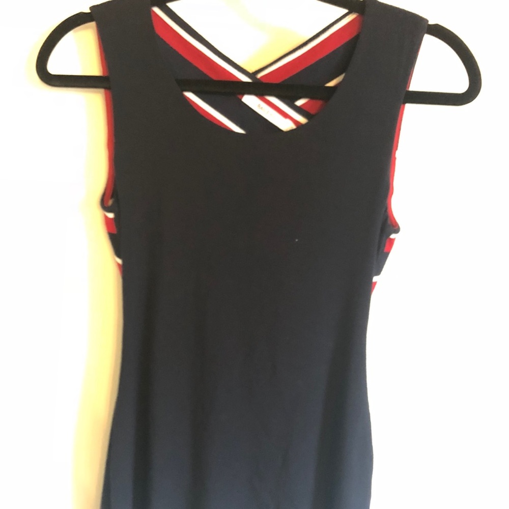 Bailey 44 New Navy/Red/White Sleeveless Tank